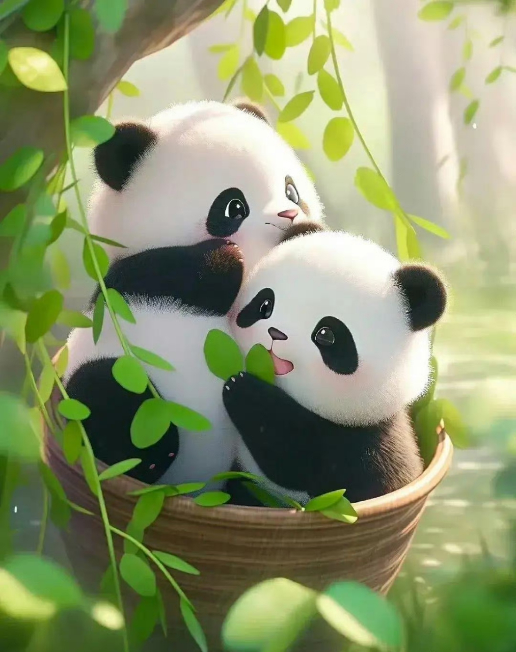 热点引擎计划# 相亲相爱小熊猫可爱头像