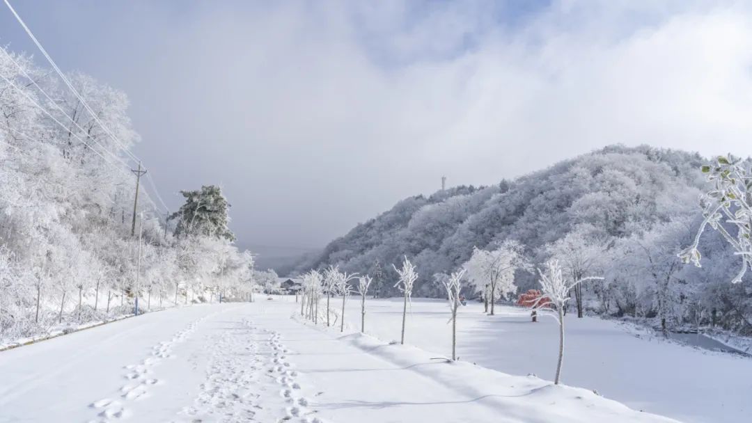 汉江源雪景图片