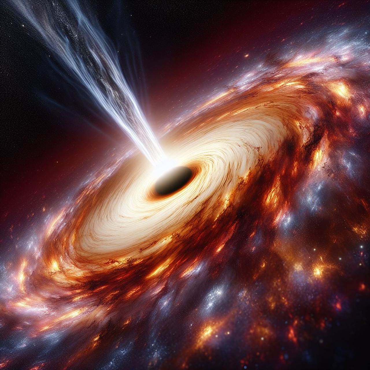 宇宙巨星系的中心黑洞喷射出强大的喷流,搅动了周围的气体,促进了恒星