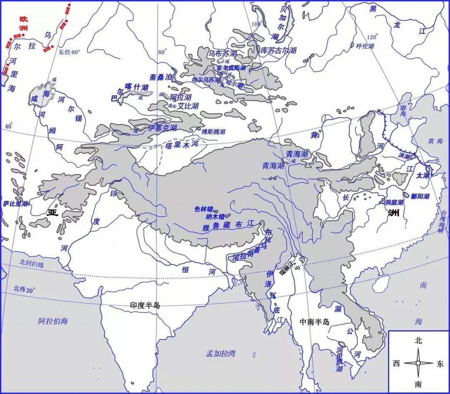 东亚部分地区图图片