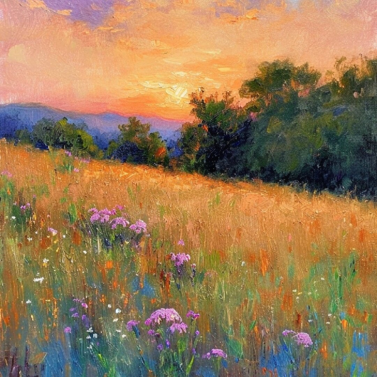 印象派风景油画  它不仅是自然美的呈现,更是人类情感的表达.