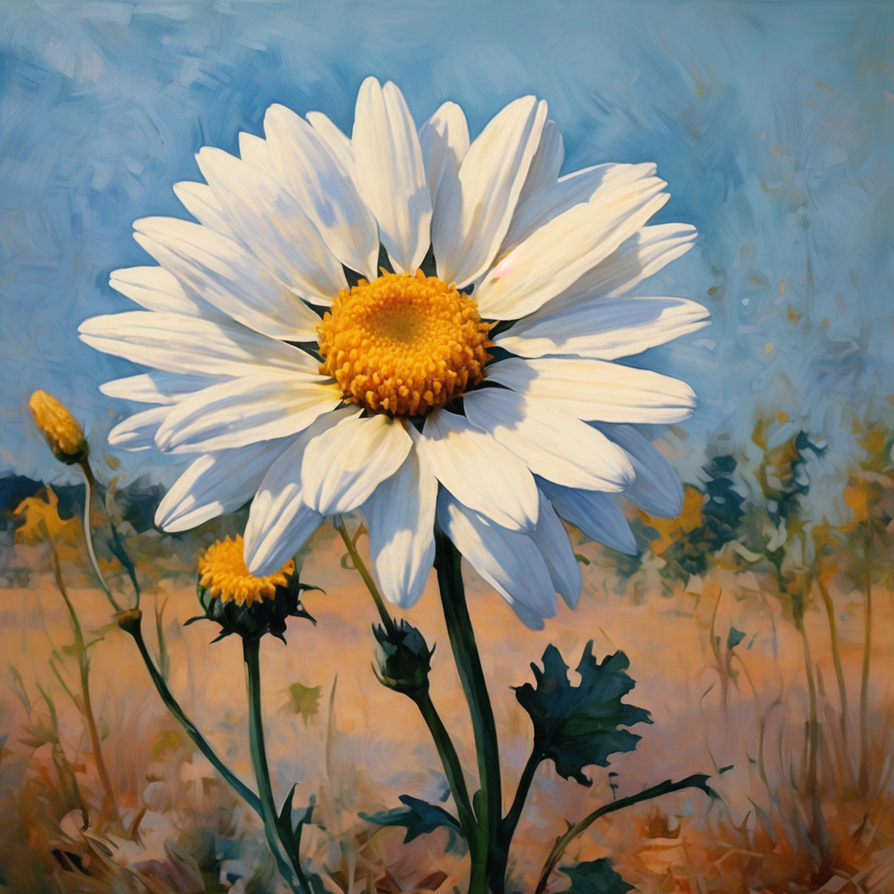 雏菊的头像图片   一朵娇小的雏菊正悄然绽放, 它的花瓣洁白如雪,中间