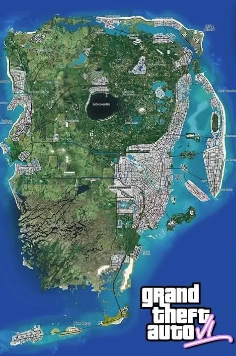 gta6地图雏形曝光,大!真大啊!