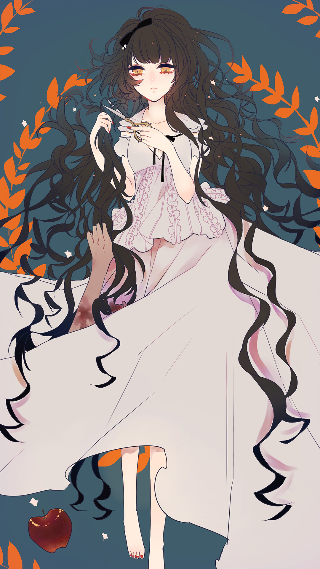 动漫壁纸,长发飞舞 女生的秀发在动漫设计里面是非常好的一个元素