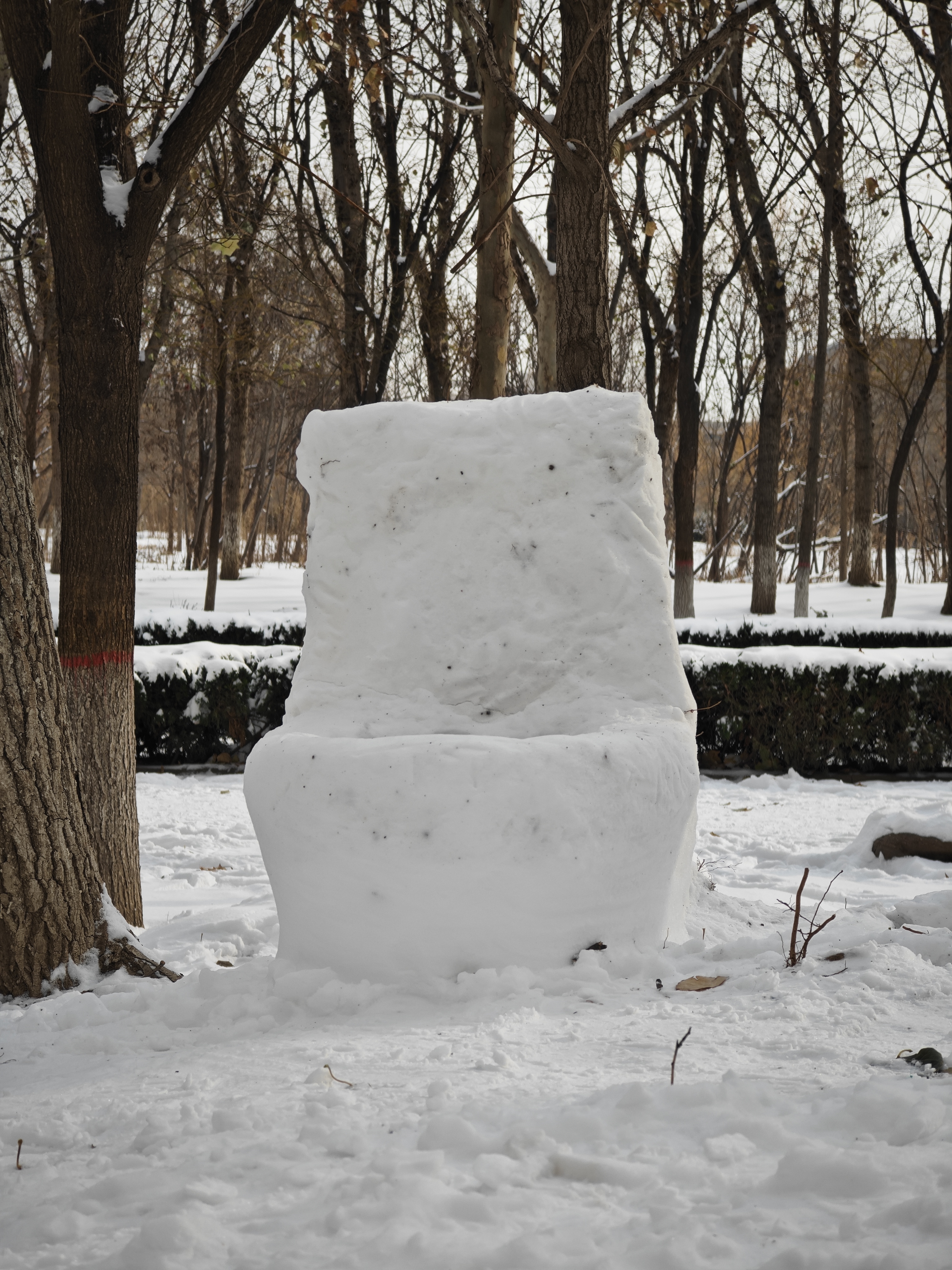 雪人实景图片