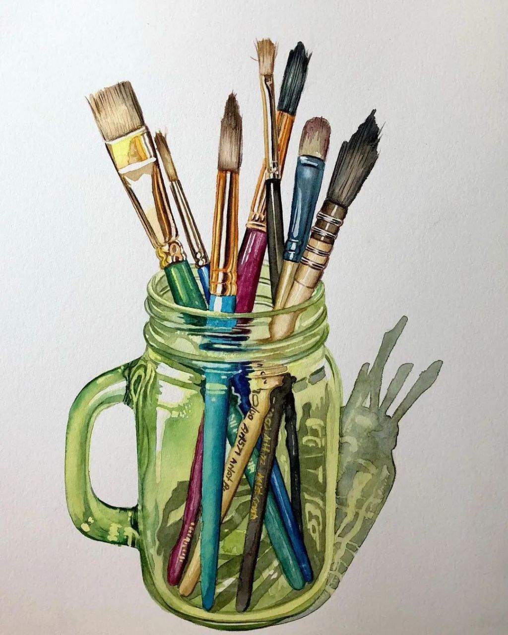 一组水彩玻璃质感系列插画,来自serpil umit 67作品!