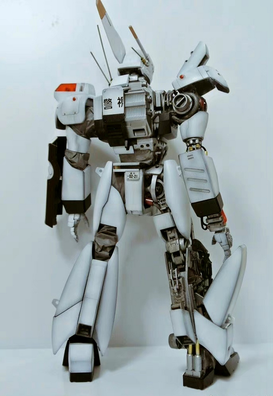 模型欣赏:模型师ht5518制作的机动警察英格拉姆1号机模型,展现了其