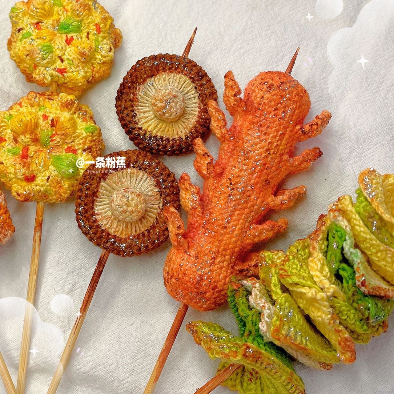 手工打造的美烤串挂饰让秋天的第一口馋不再遗憾  瞧一瞧这独一无二的