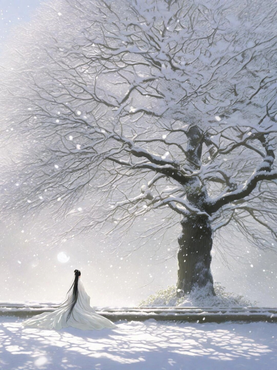"你走之后的人间,唯余风雪漫天"  灵感源自《雪落