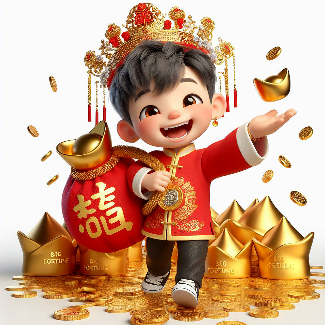 最靓头像壁纸征集赛# #财神# 招财童子是中国传统文化中的一个神祇