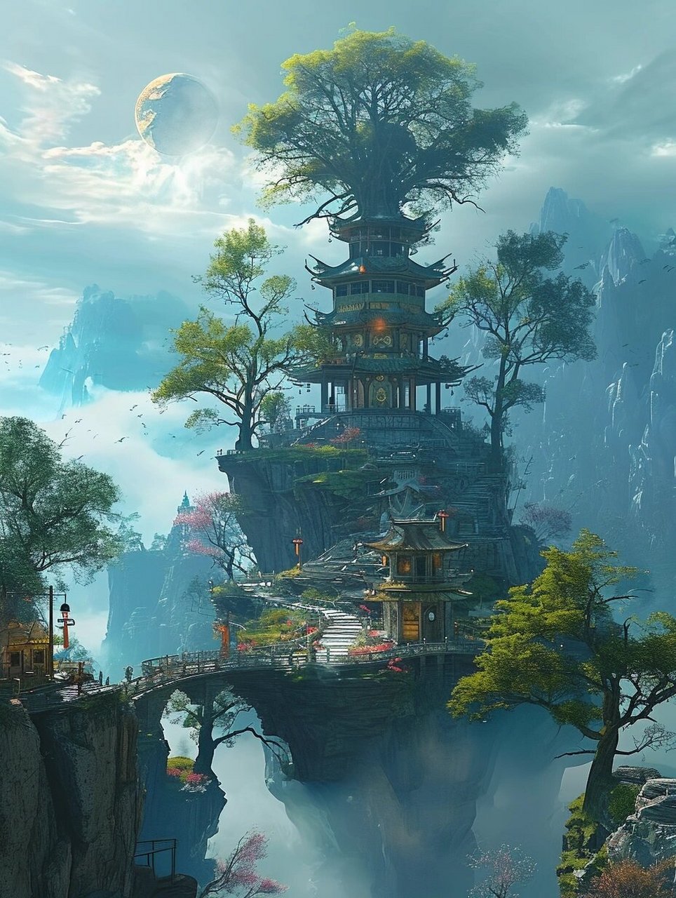 天界之72宝殿(1)      遣云宫:这个宫是用于派遣云雾的神仙居所,是