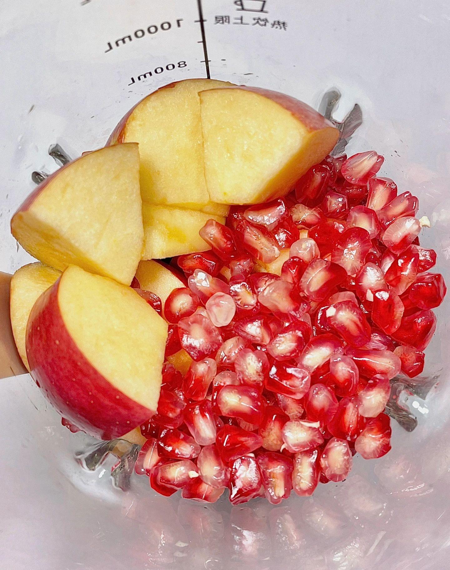 太好喝了 记录在家自制果汁~石榴苹果汁