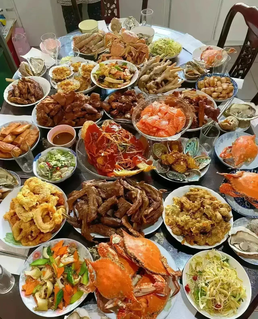 看到这一桌丰盛的饭菜你想到了什么?