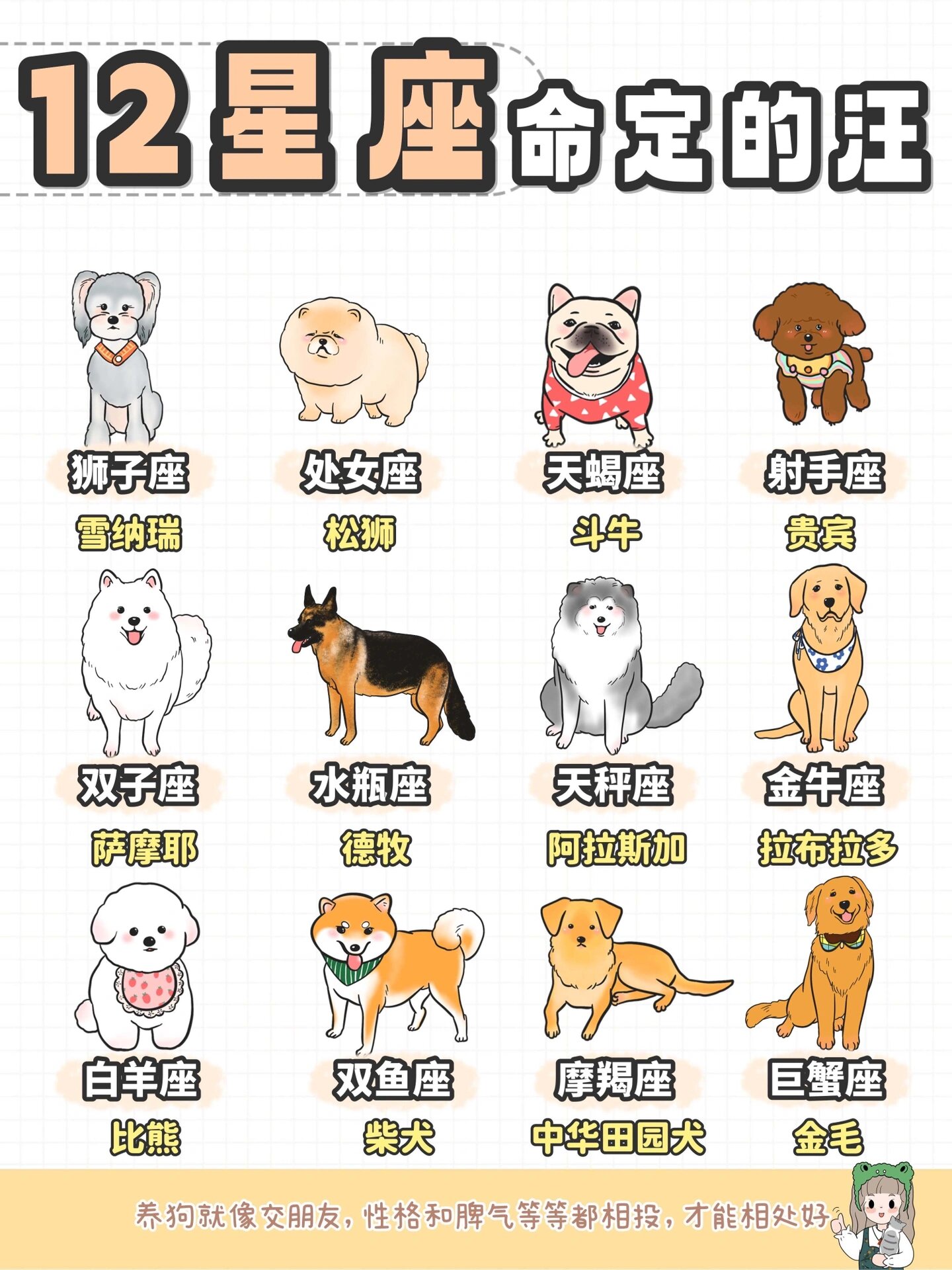 十二星座命中注定的守护神犬  养狗狗在很多人看来是一种心灵的寄托