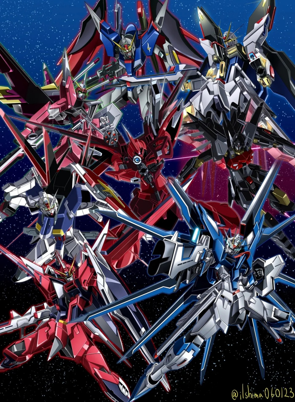 画师ilshima绘制的剧场动画《机动战士高达seed freedom》同人插画