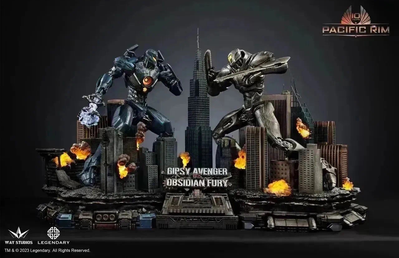 模型欣赏:way studios《环太平洋2》复仇流浪者vs狂怒黑曜石雕像