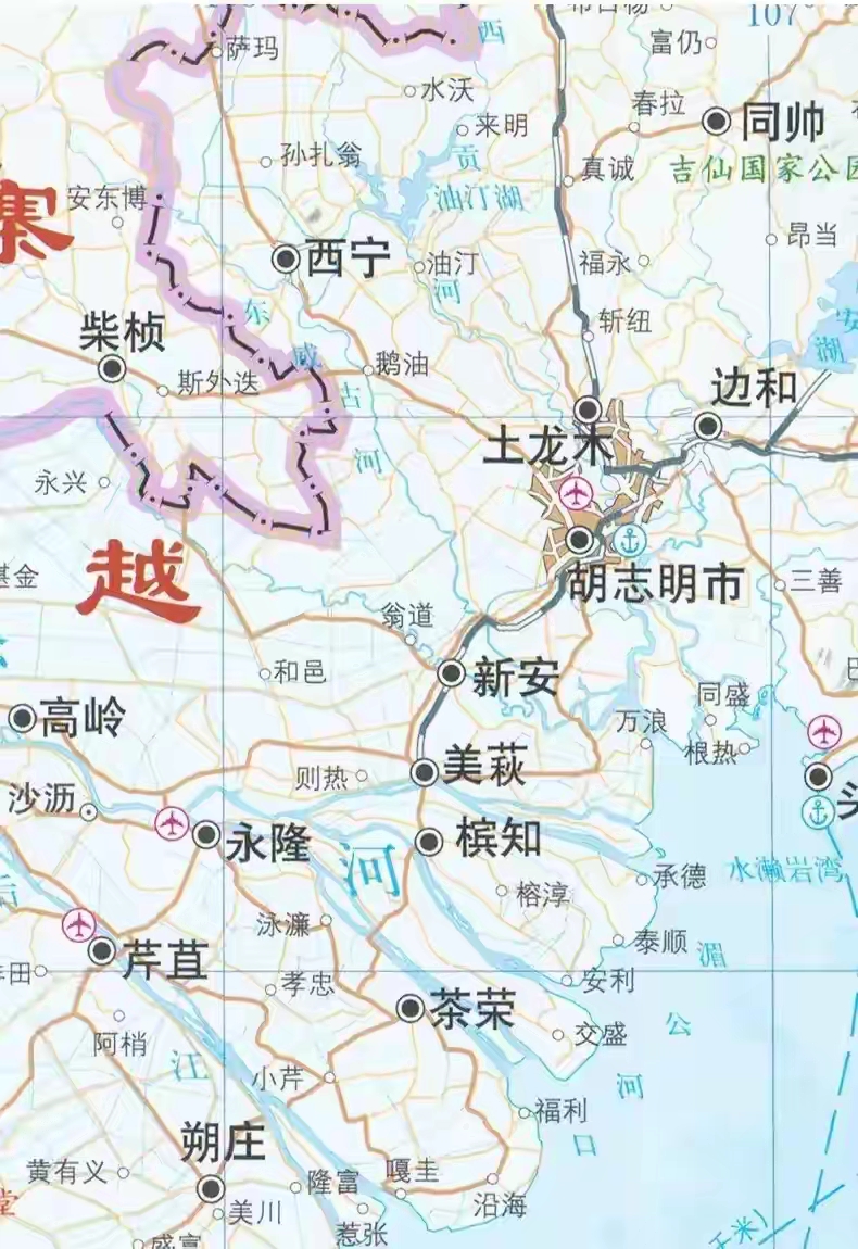 越南西宁省地图高清版图片