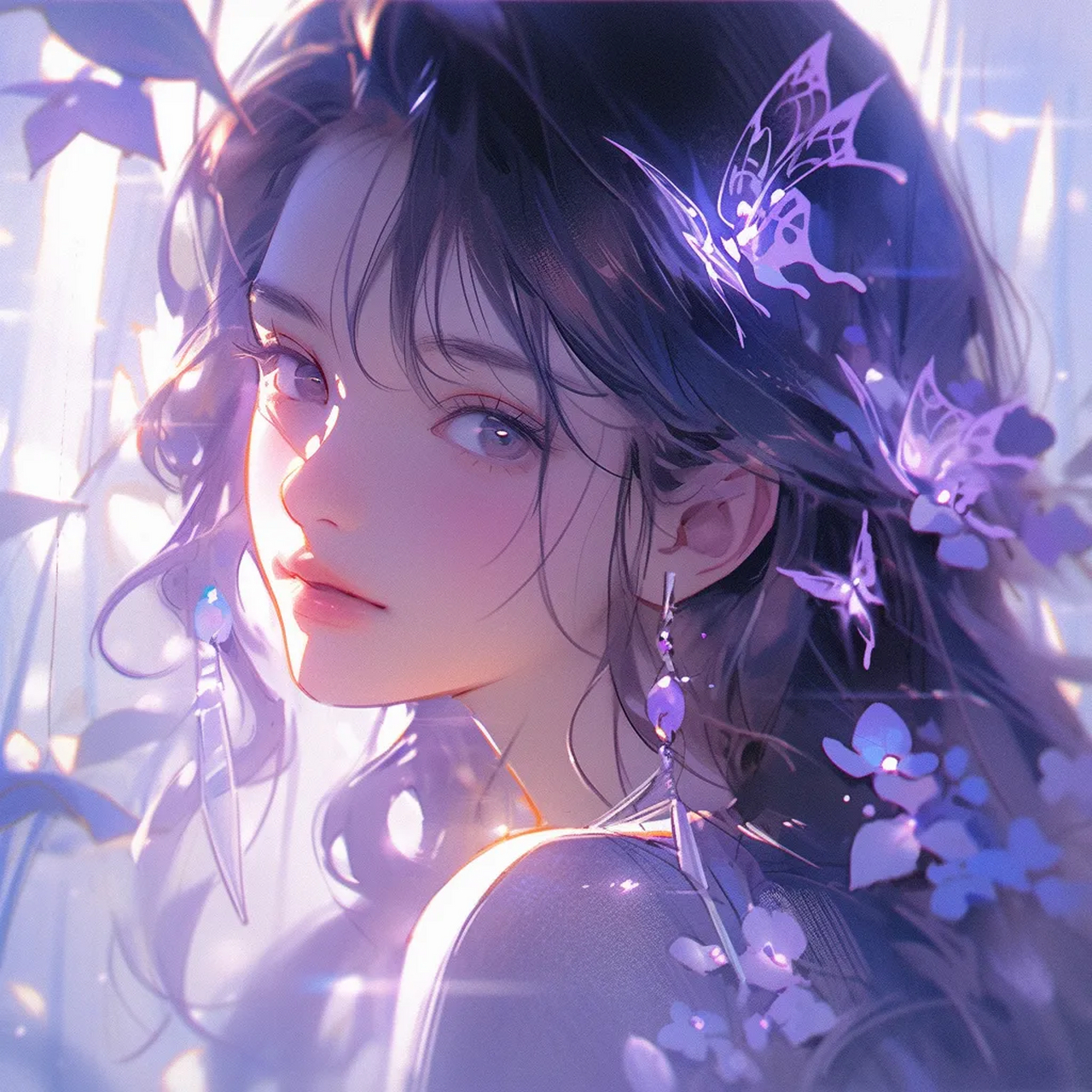 手机头像-梦幻紫 爱像一座盛开的花园,爱培育着一个盛所,在理解的温暖