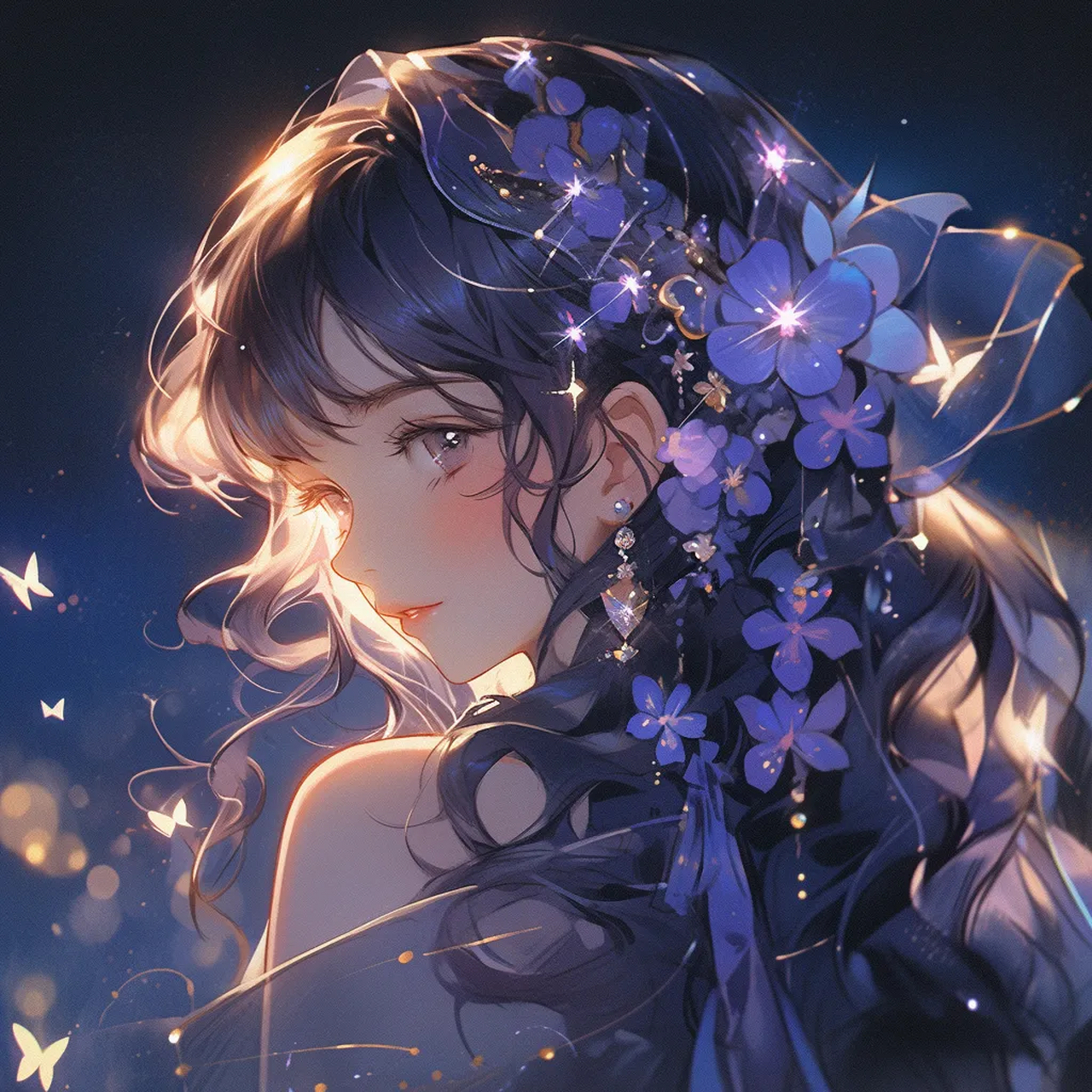 手机头像-梦幻紫 爱像一座盛开的花园,爱培育着一个盛所,在理解的温暖