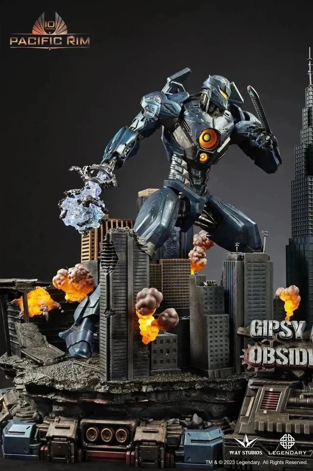 模型欣赏:way studios《环太平洋2》复仇流浪者vs狂怒黑曜石雕像