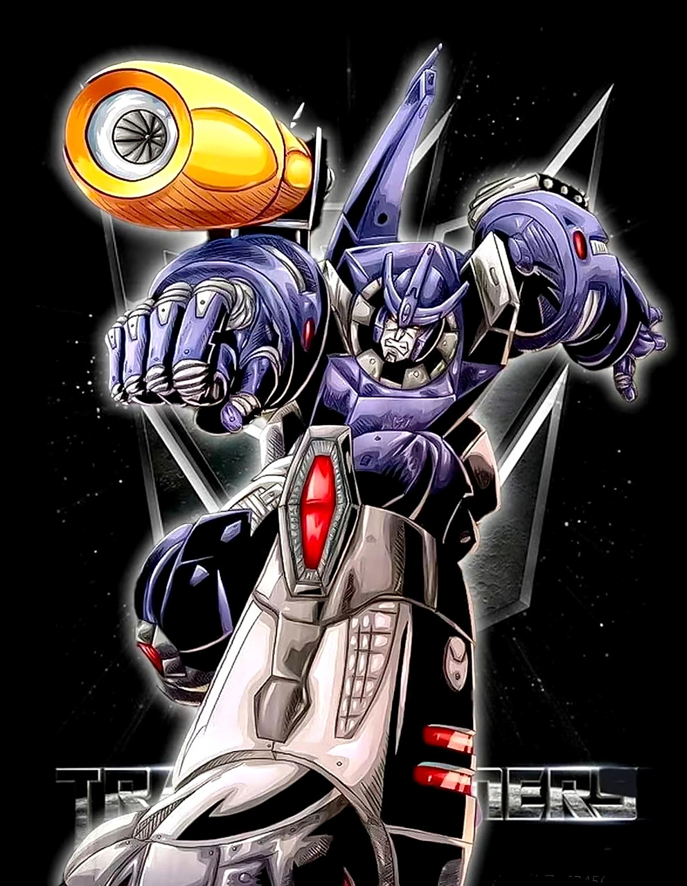 一组变形金刚角色插画欣赏,描绘了两代霸天虎领袖威震天和惊破天的