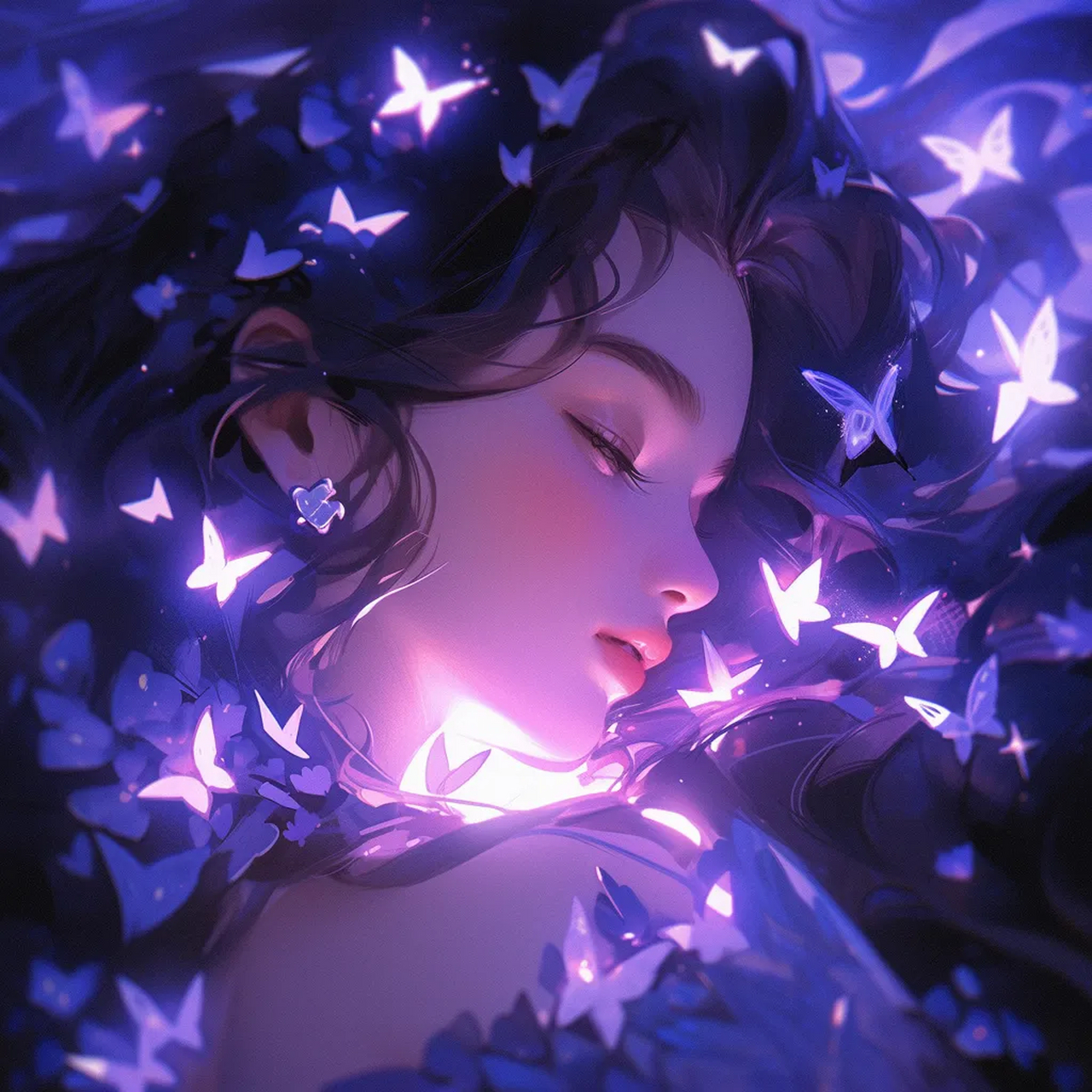 手机头像-梦幻紫 爱像一座盛开的花园,爱培育着一个盛所,在理解的温暖