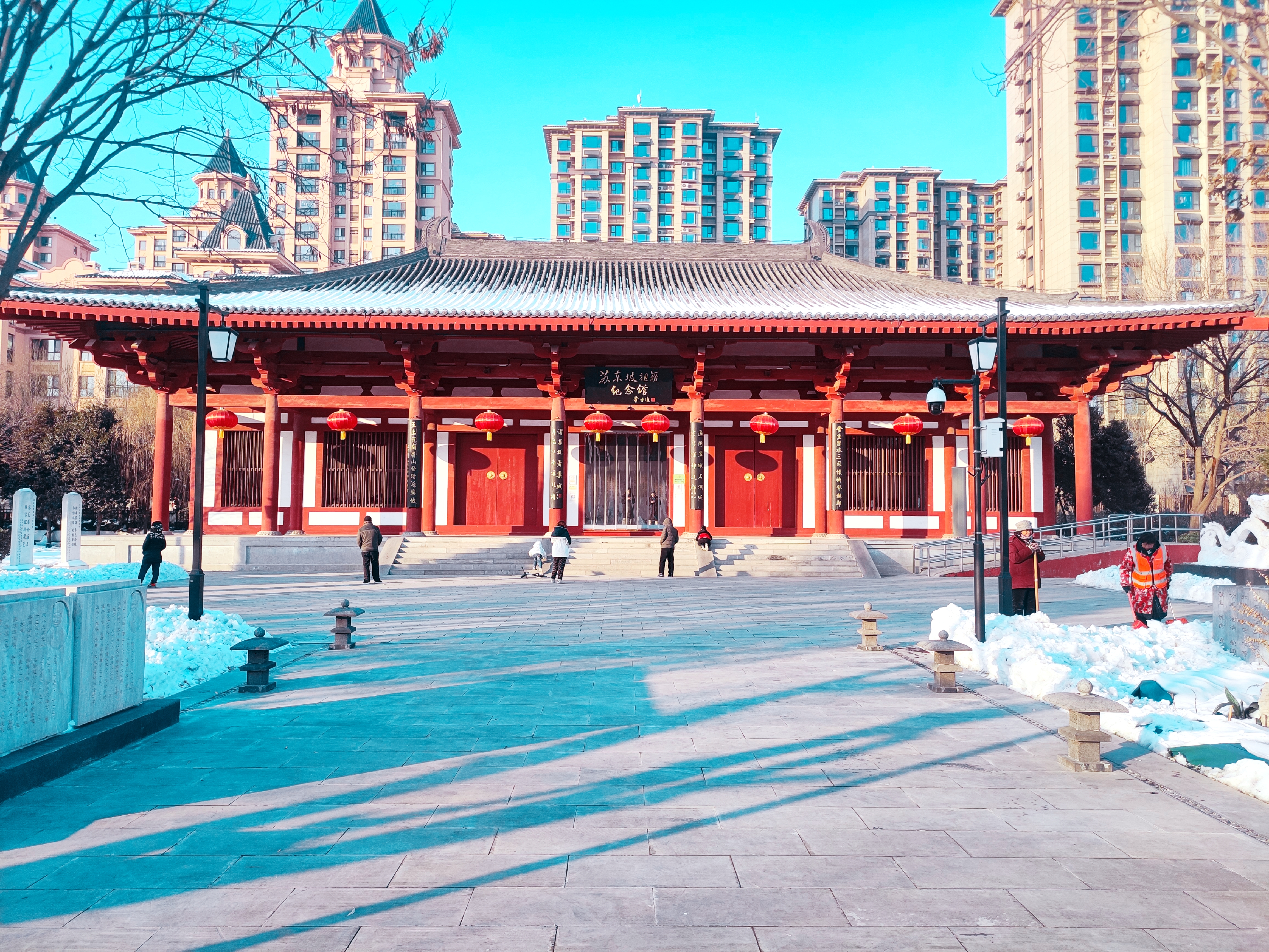 石家庄市栾城区柴武台公园雪后美景