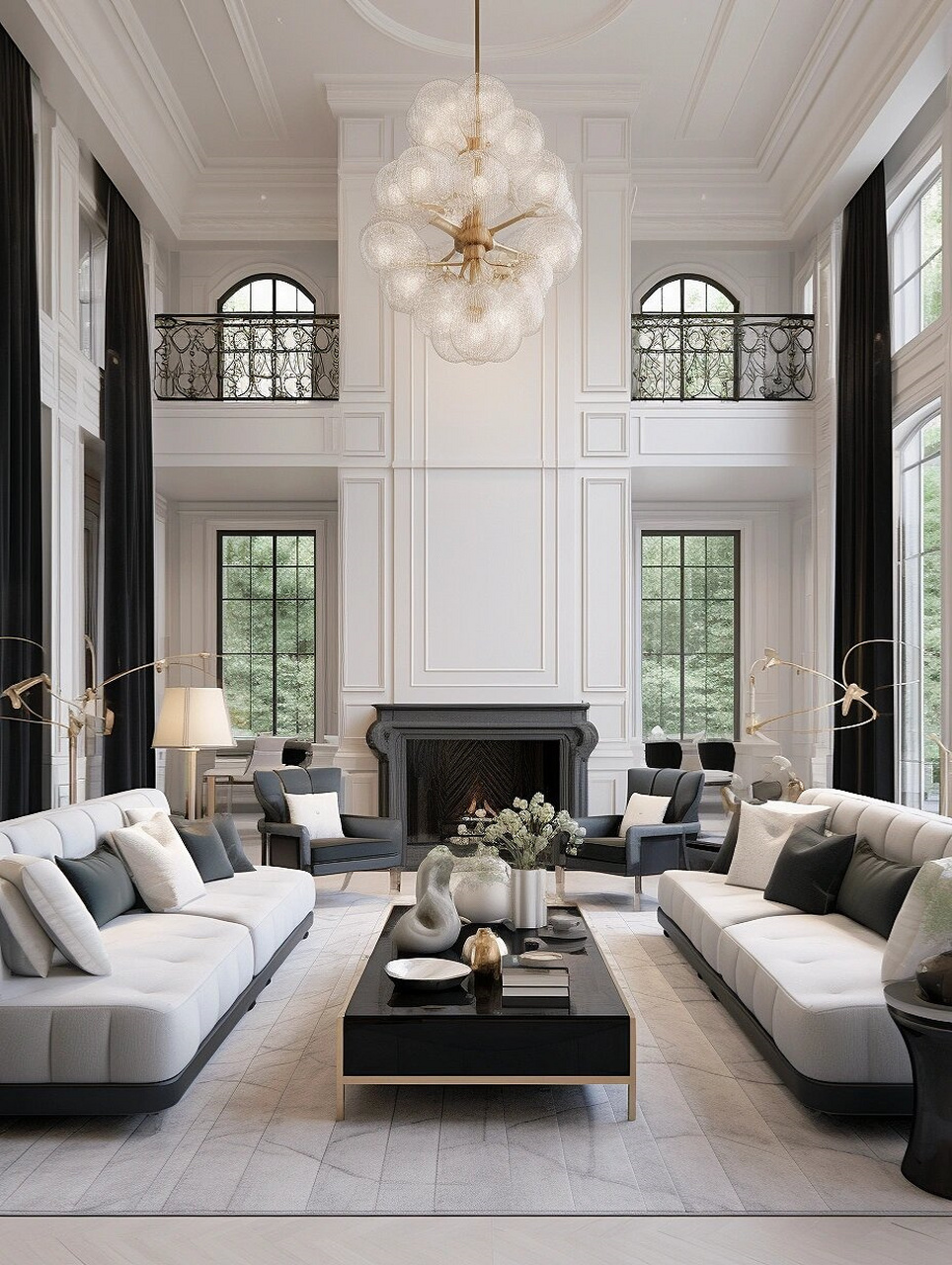 别墅装修  法式轻奢与奶油风,浪漫与品质的完美融合  在别墅装修设计