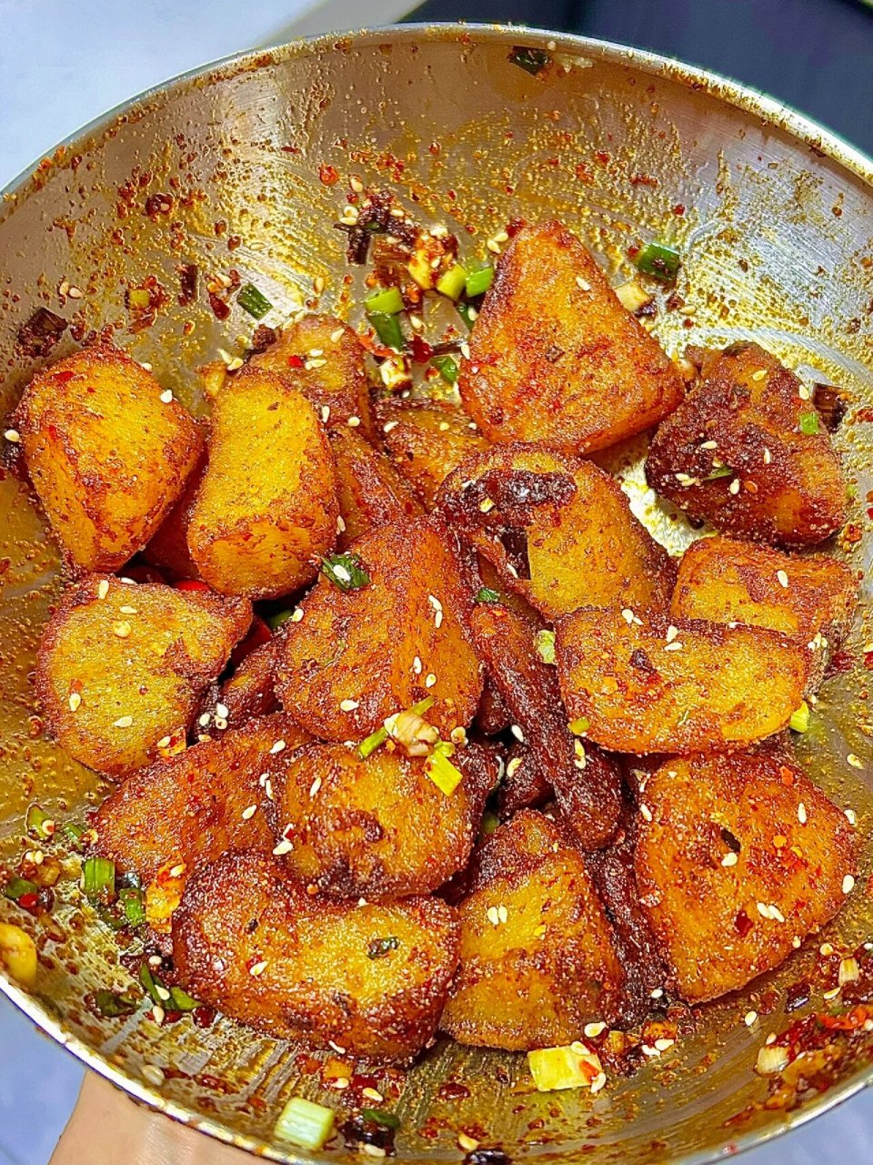 比路边摊还好吃的锅巴土豆 土豆脑袋快做!