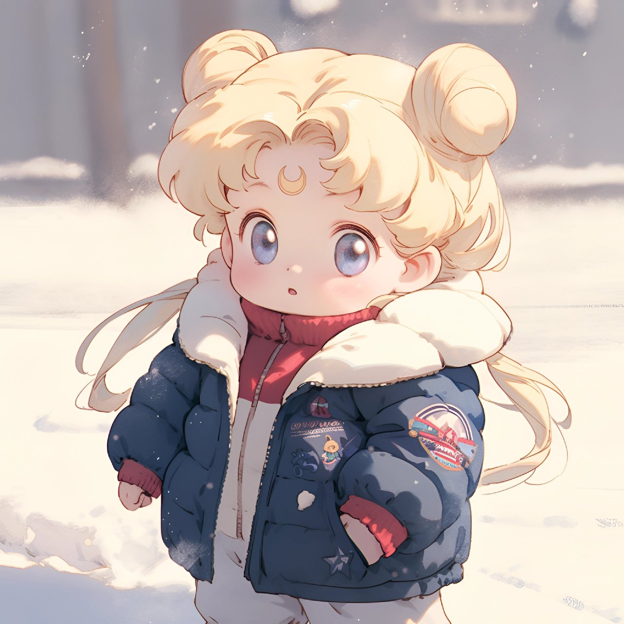 美少女|冬季 q 版  美少女在冬季穿着q版服装,简直太可爱了!