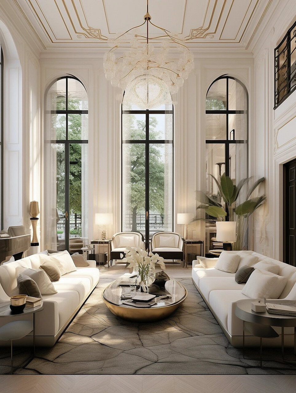 别墅装修  法式轻奢与奶油风,浪漫与品质的完美融合  在别墅装修设计