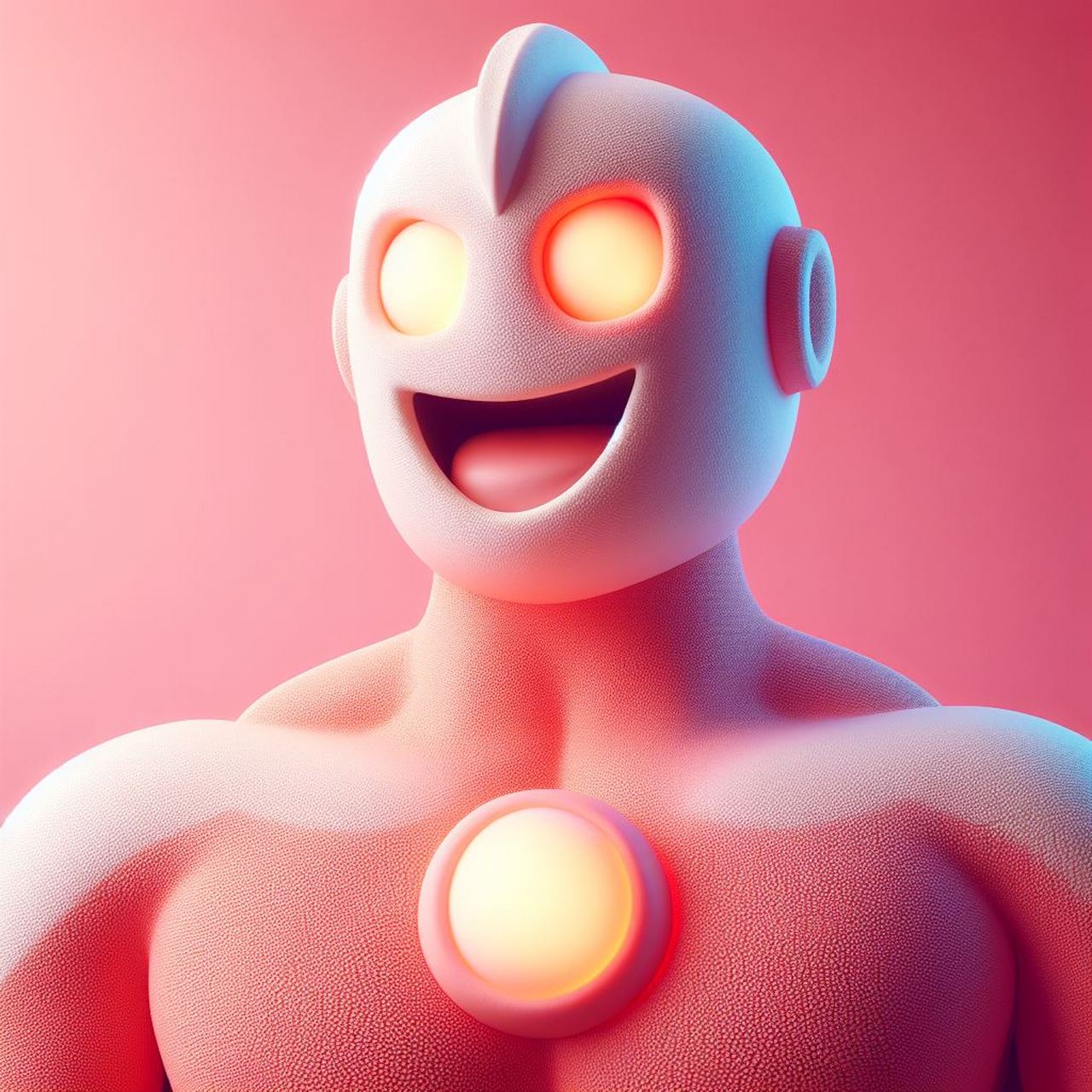 最靓头像壁纸征集赛##奥特曼#  粉色奥特曼头像分享,用棉花糖材种制