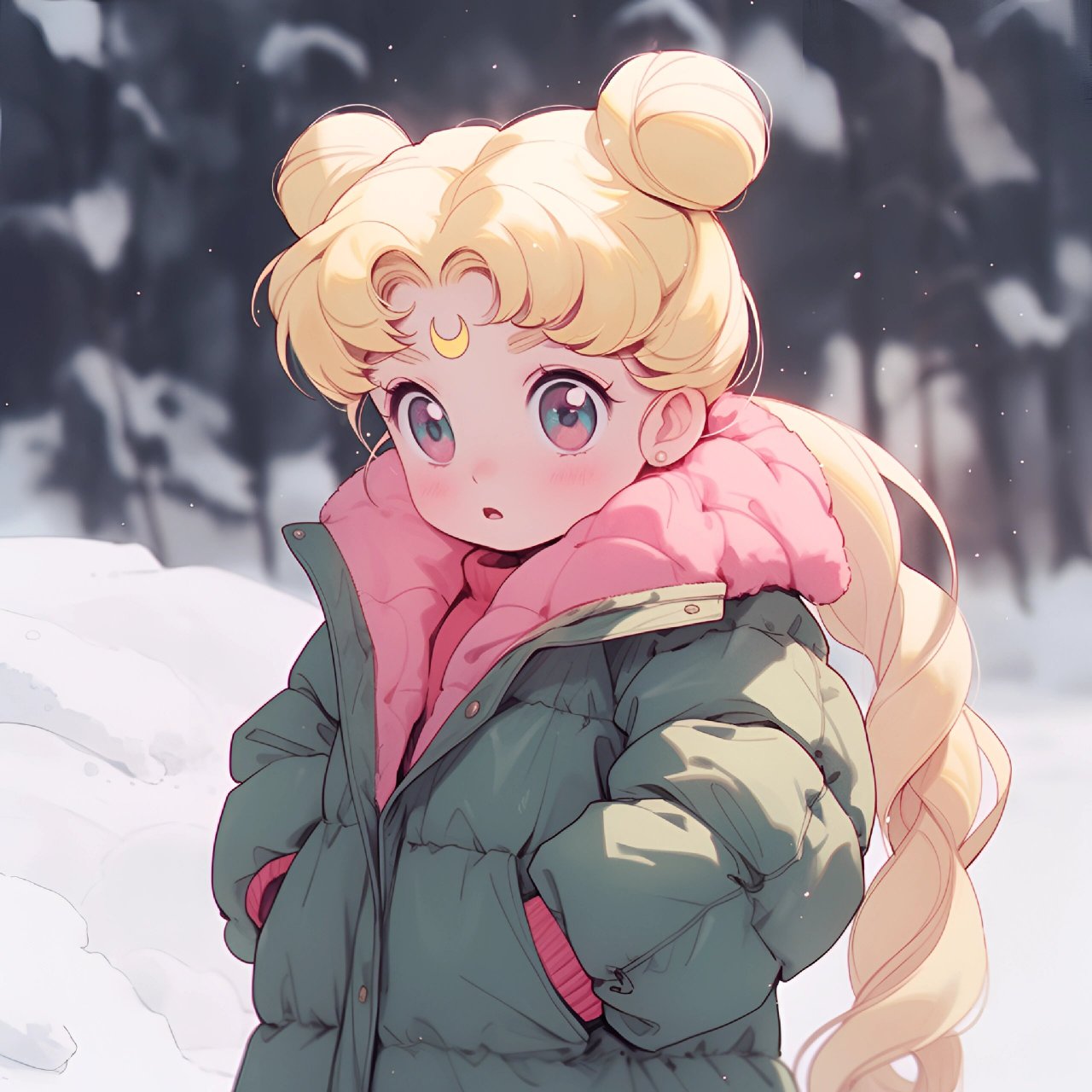 美少女|冬季 q 版  美少女在冬季穿着q版服装,简直太可爱了!