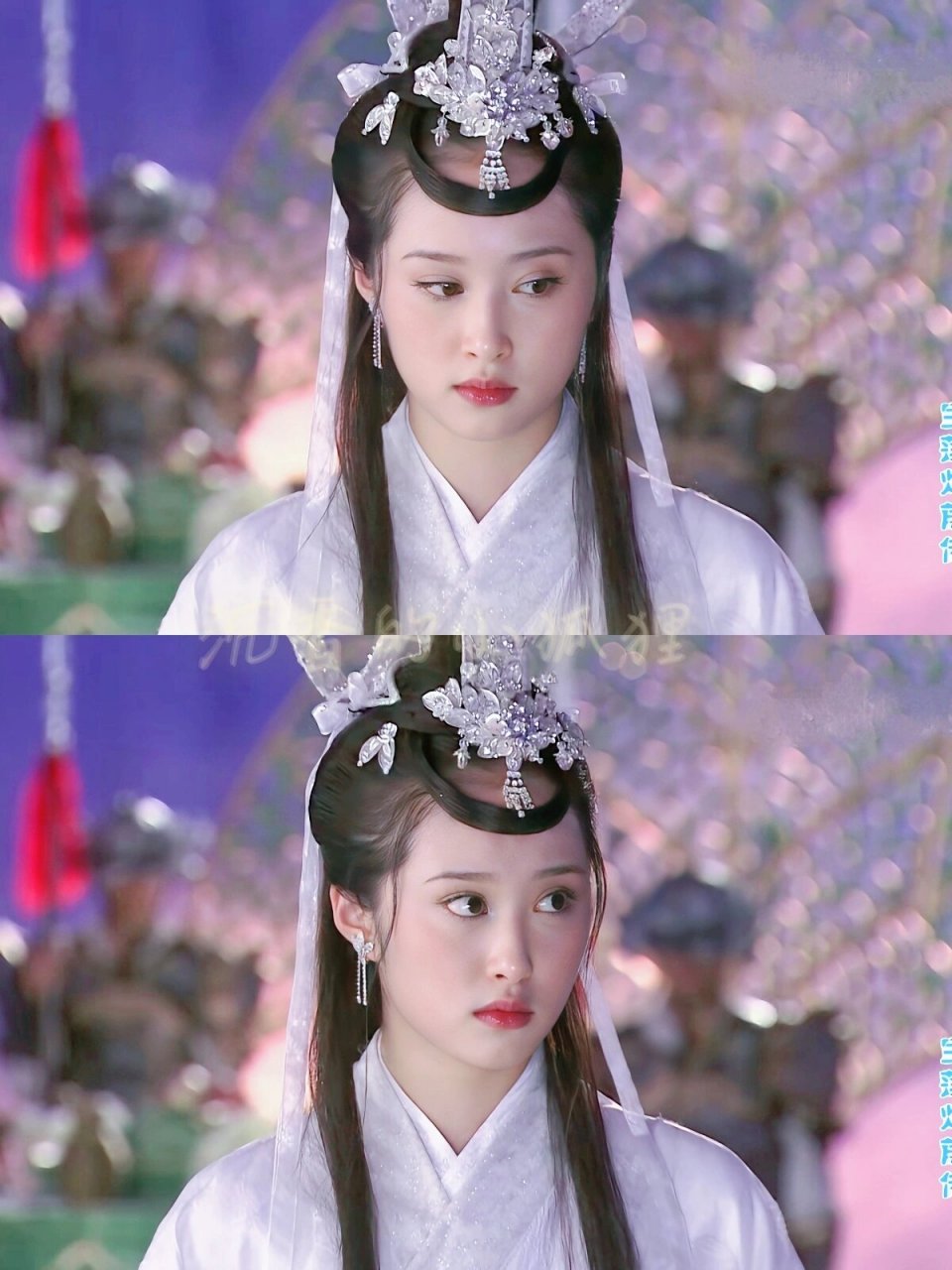 颜丹晨版的嫦娥仿佛被月光包裹,别具一格,而李欣汝版的嫦娥则更大气