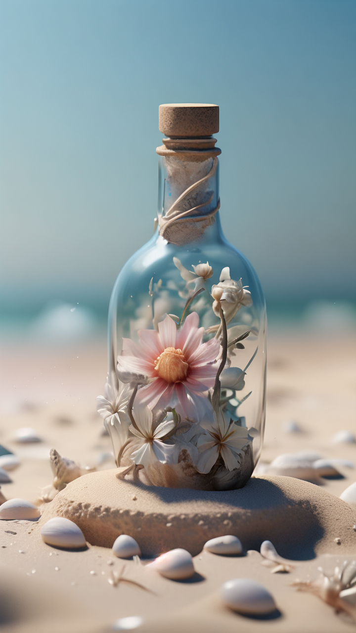 分享一组瓶子主题的清新梦幻壁纸图片 在忙忙碌碌中,有时会渴望一丝