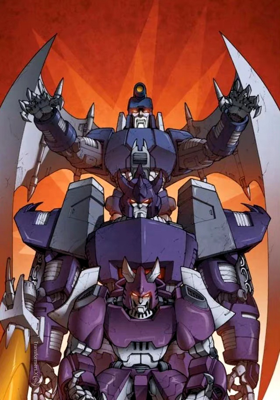 一组变形金刚角色插画欣赏,描绘了两代霸天虎领袖威震天和惊破天的