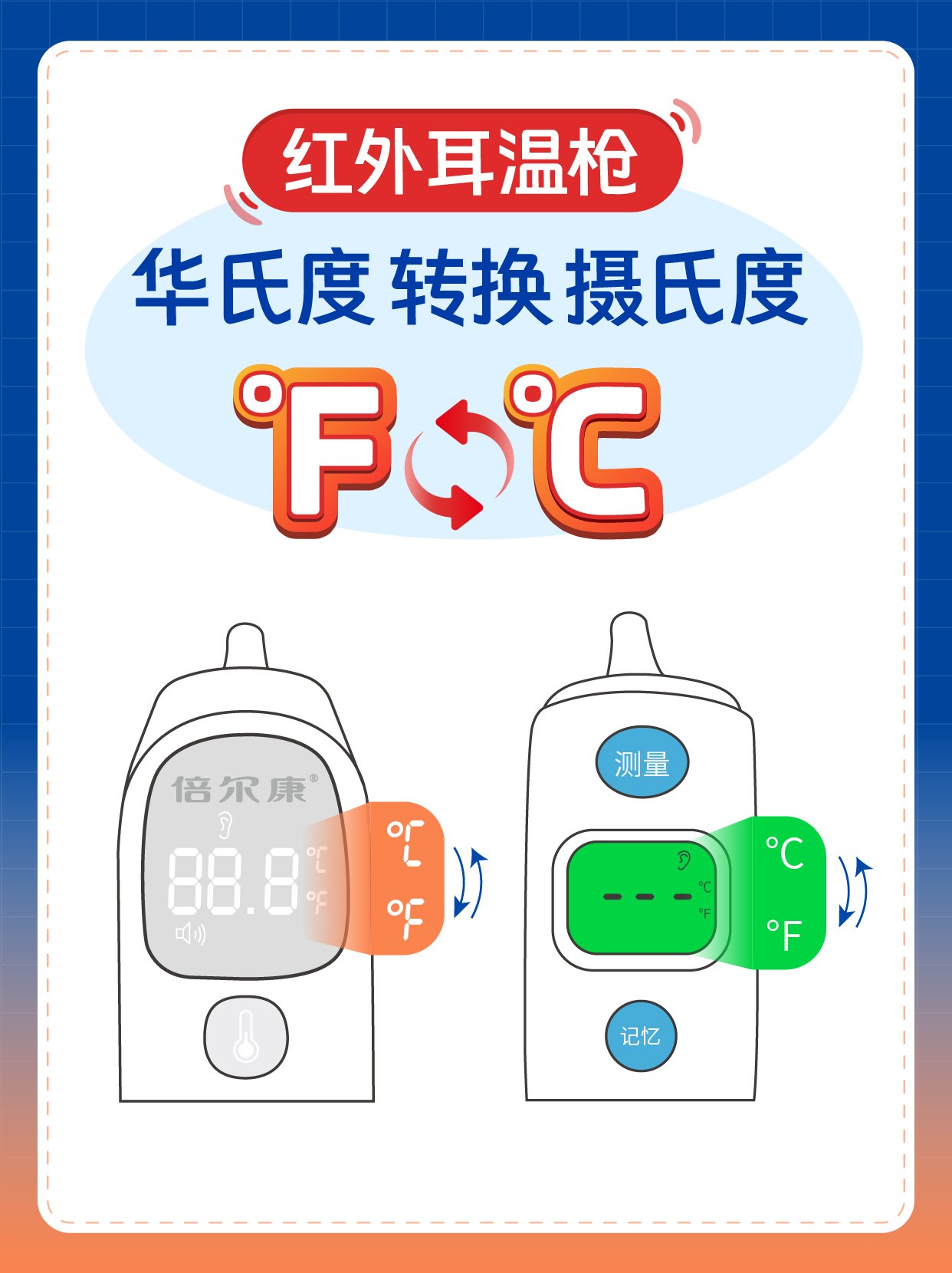 实用贴：耳温枪华氏度和摄氏度如何切换？