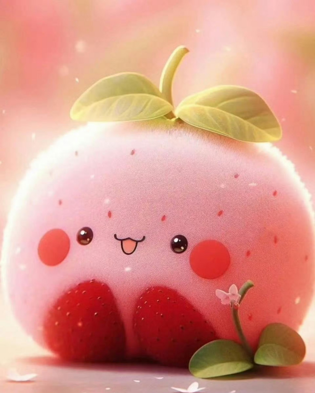 萌萌哒水果娃娃可爱背景图~ 新年"莓心莓肺莓烦恼"  大吉大利,平安