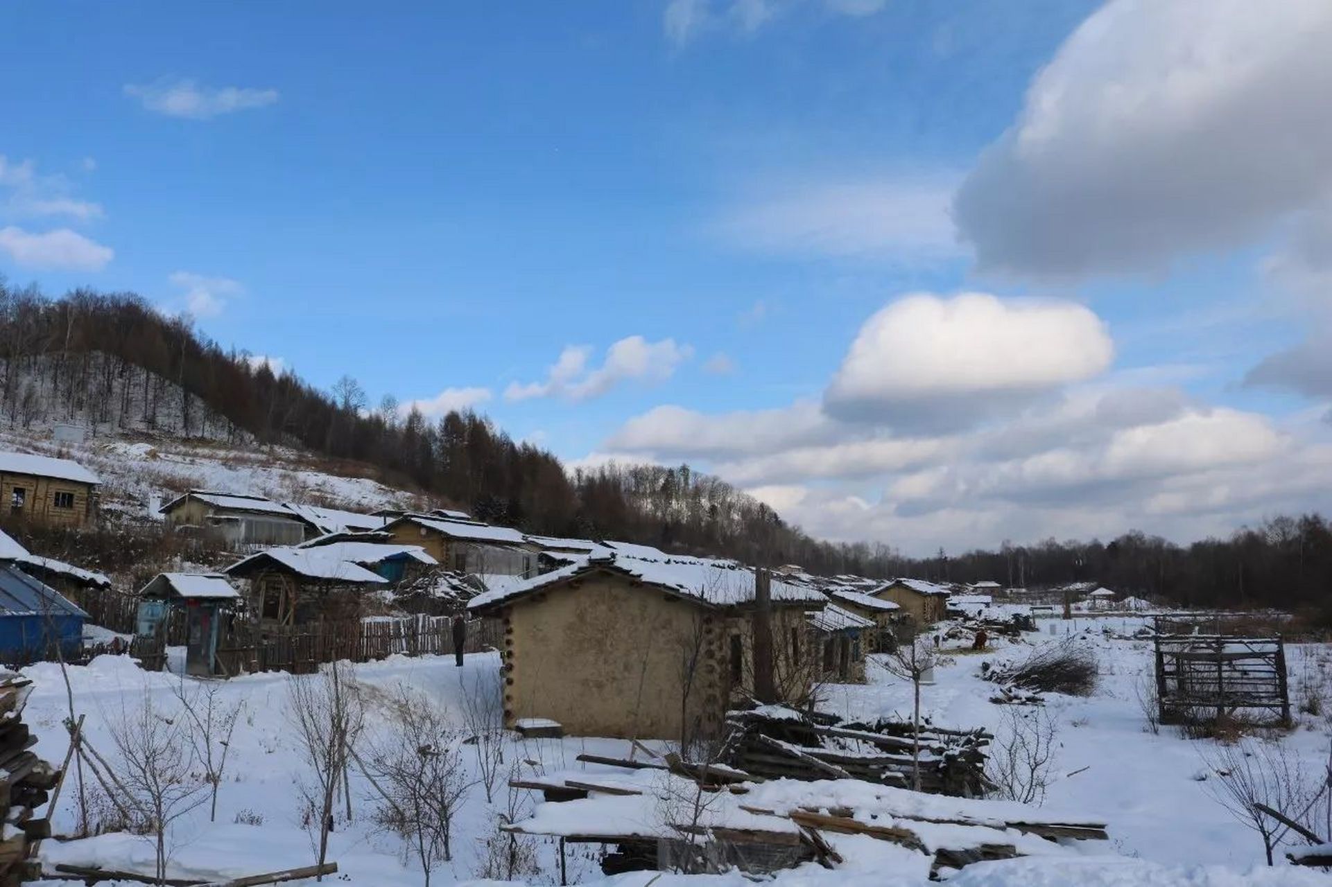 乡村小雪纷纷图片图片