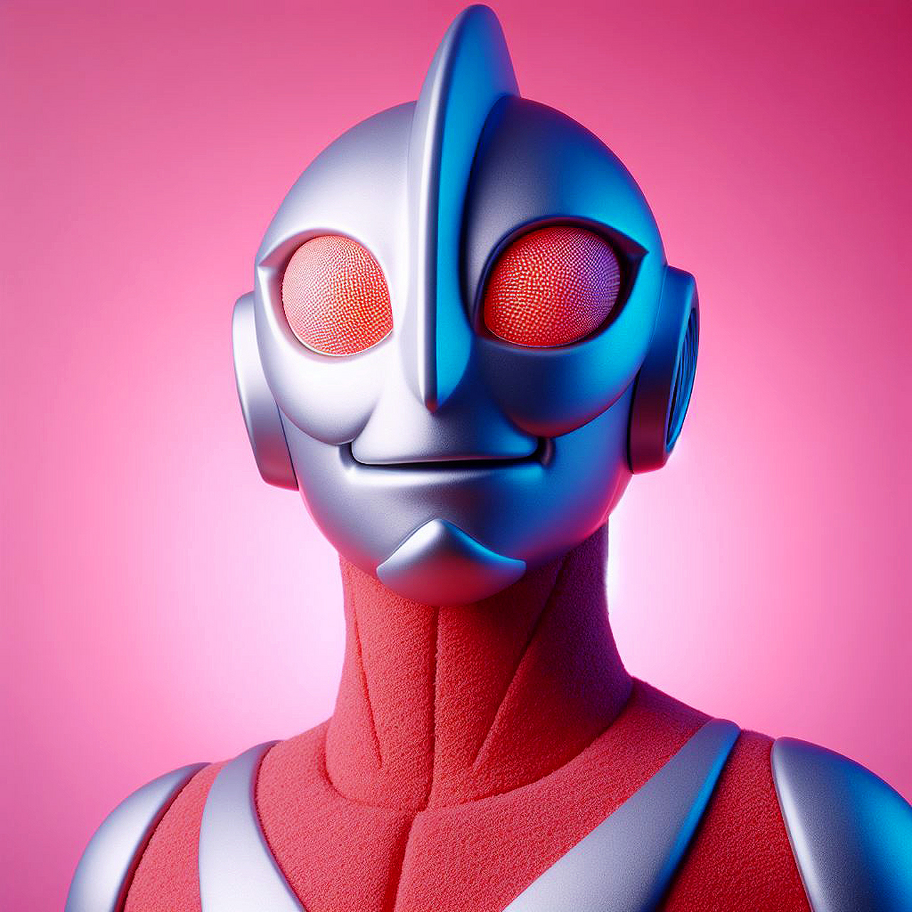 最靓头像壁纸征集赛# #奥特曼# ai生成的粉色奥特曼非常有趣!