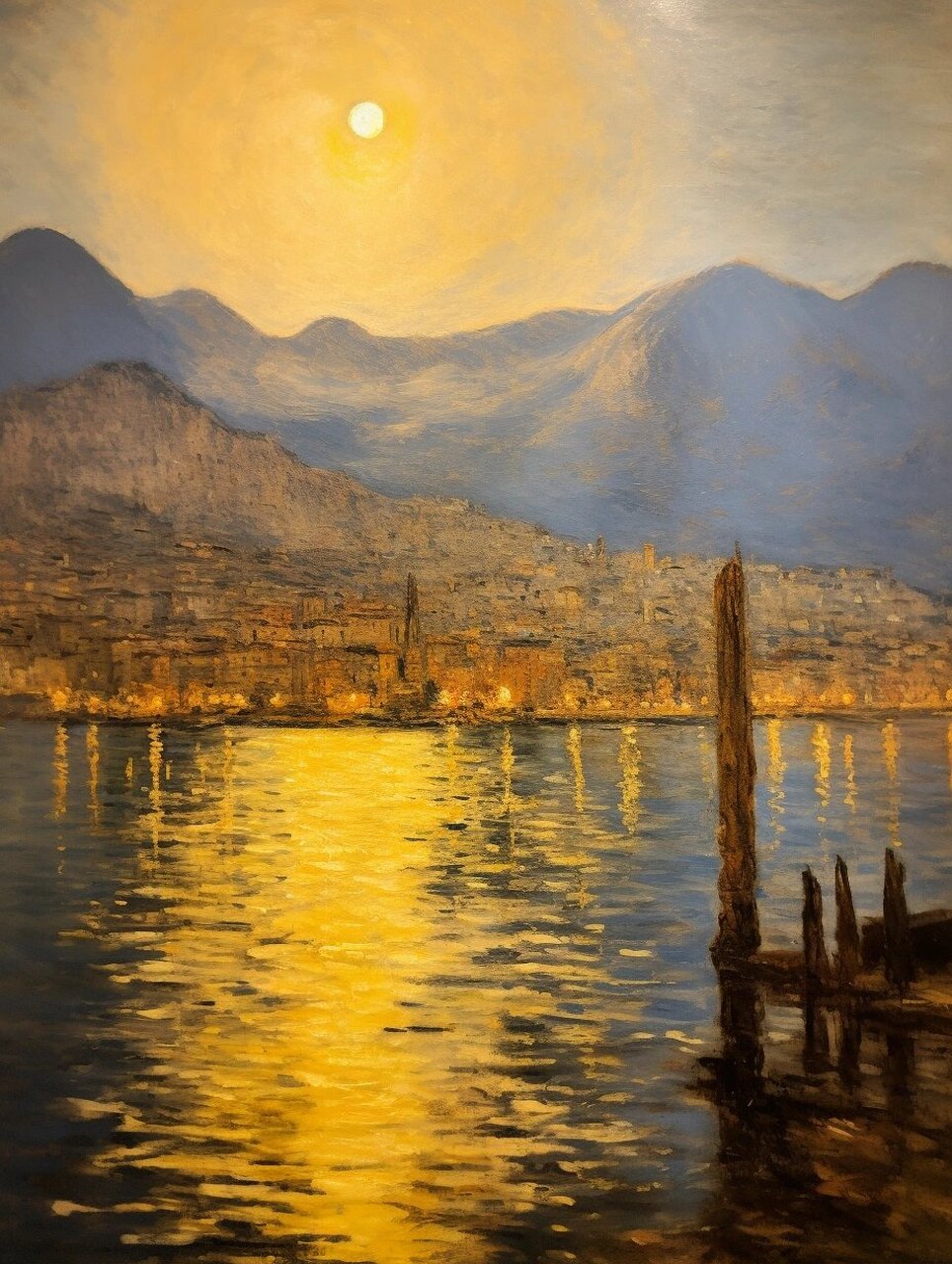 莫奈claude monet风 油画—月夜·光影  在艺术的历史长河中,克劳德