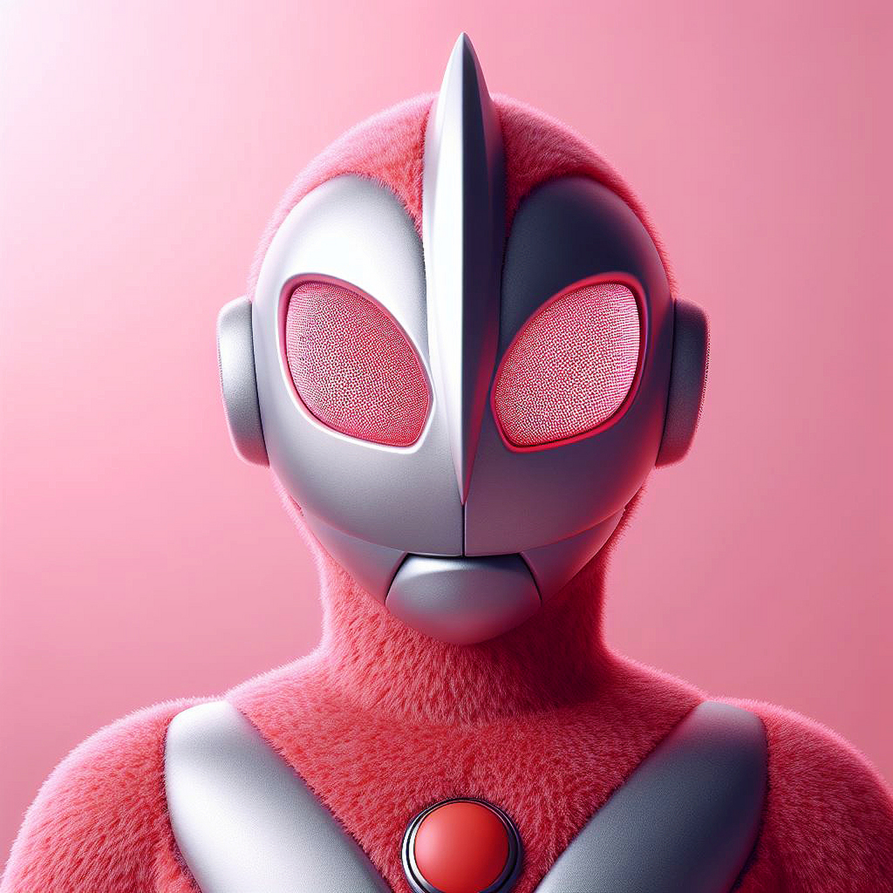 最靓头像壁纸征集赛# #奥特曼# ai生成的粉色奥特曼非常有趣!