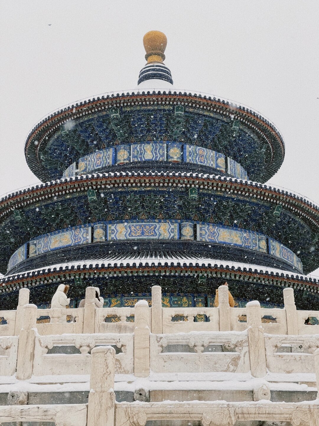 北京的下雪天约不到故宫去天坛公园