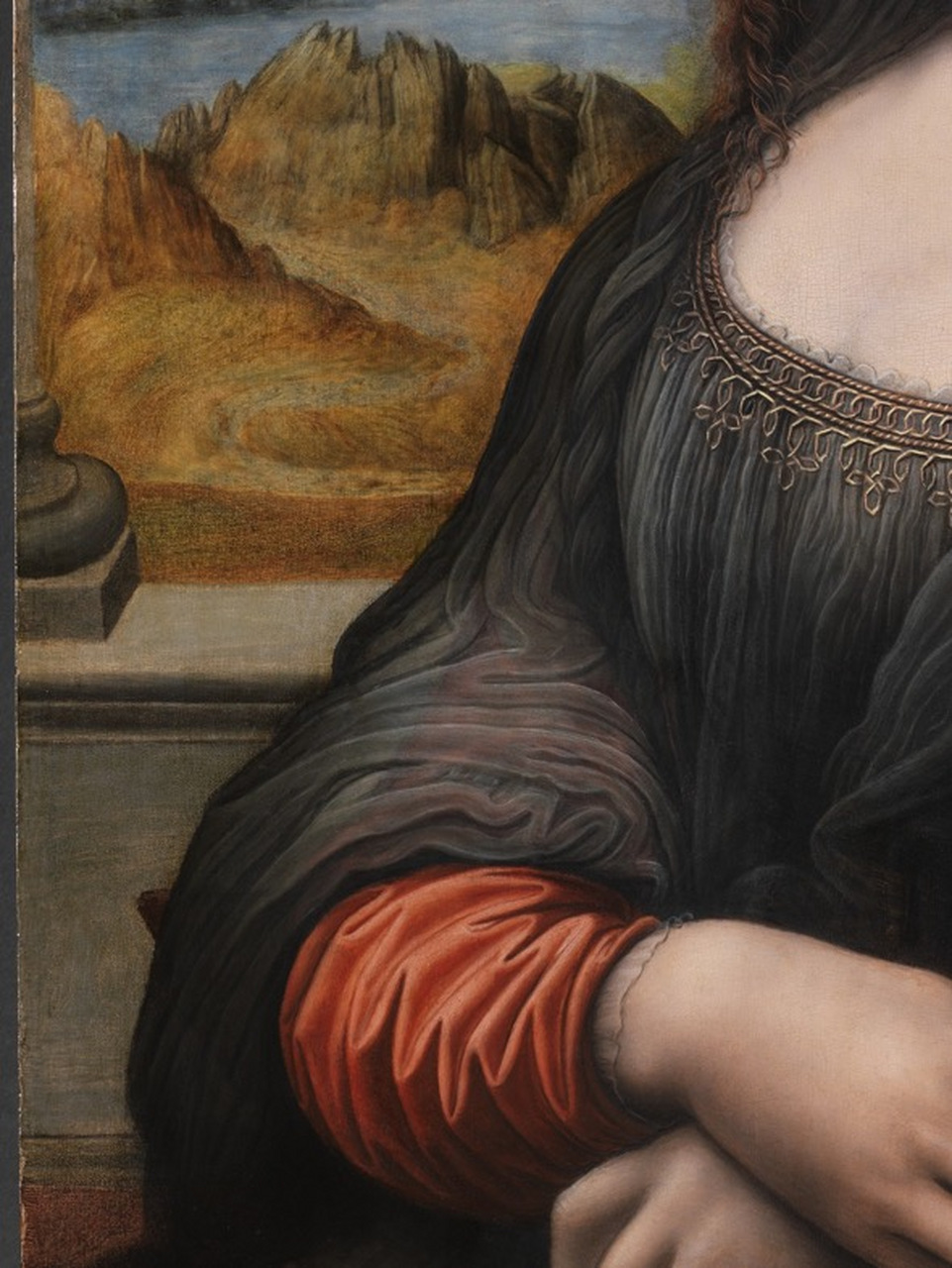 达芬奇世界名画 蒙娜丽莎  《蒙娜丽莎》是意大利文艺复兴时期画家