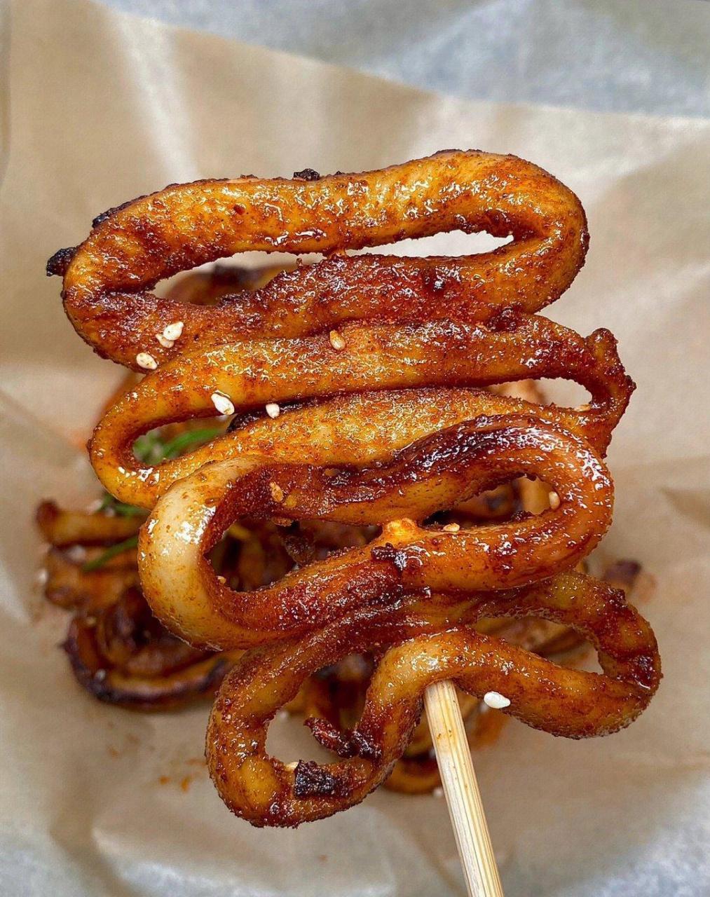 今天做的烤鱿鱼圈,被我爸夸了不停[笑哭],他说好合他的口味,香香辣辣