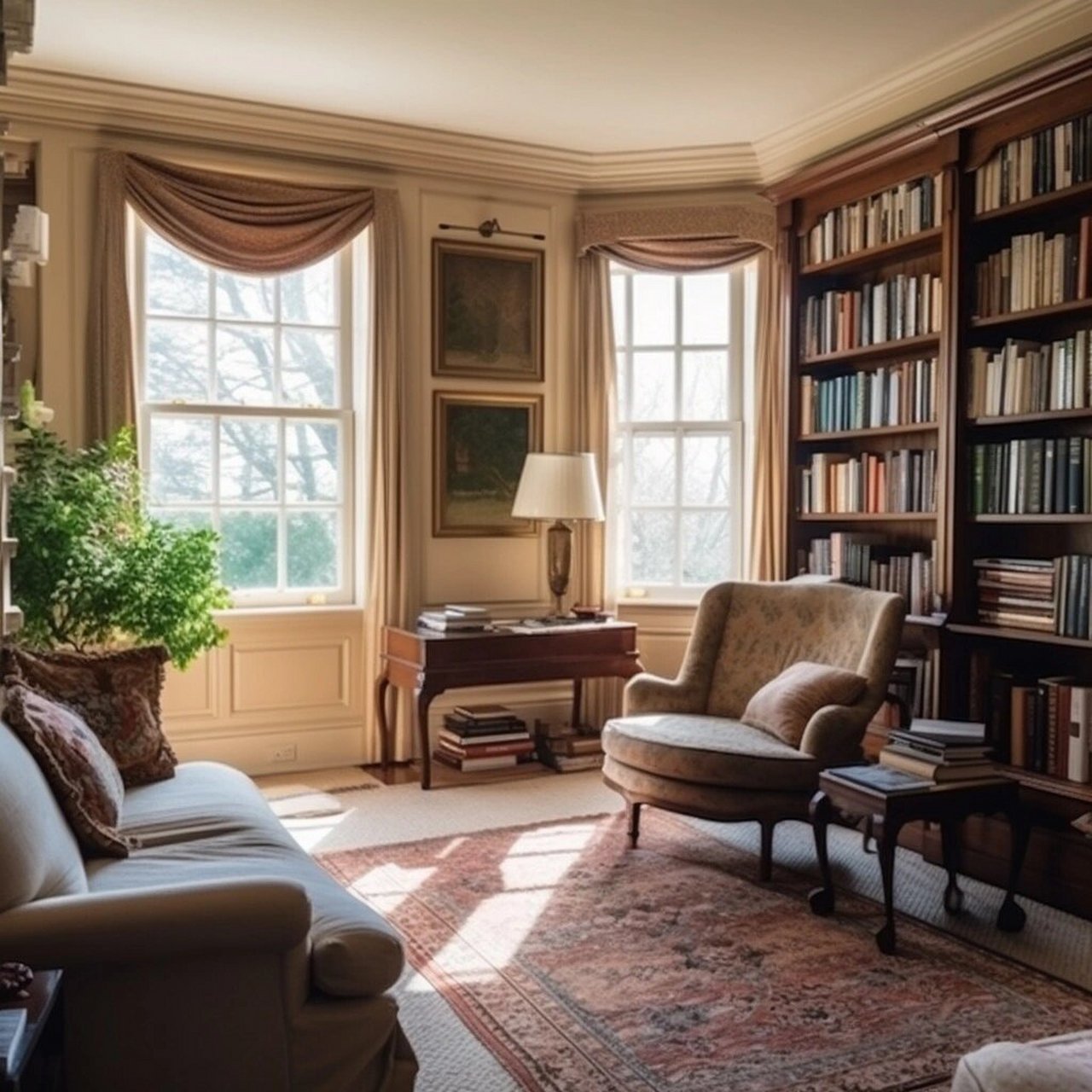 经典美式书房  大家梦中的书房是否就是这个样子?