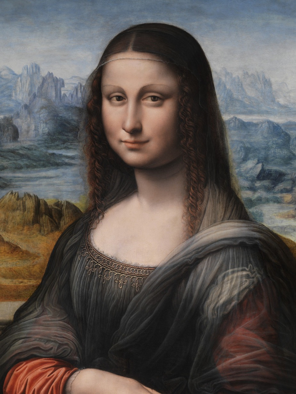 达芬奇世界名画 蒙娜丽莎  《蒙娜丽莎》是意大利文艺复兴时期画家