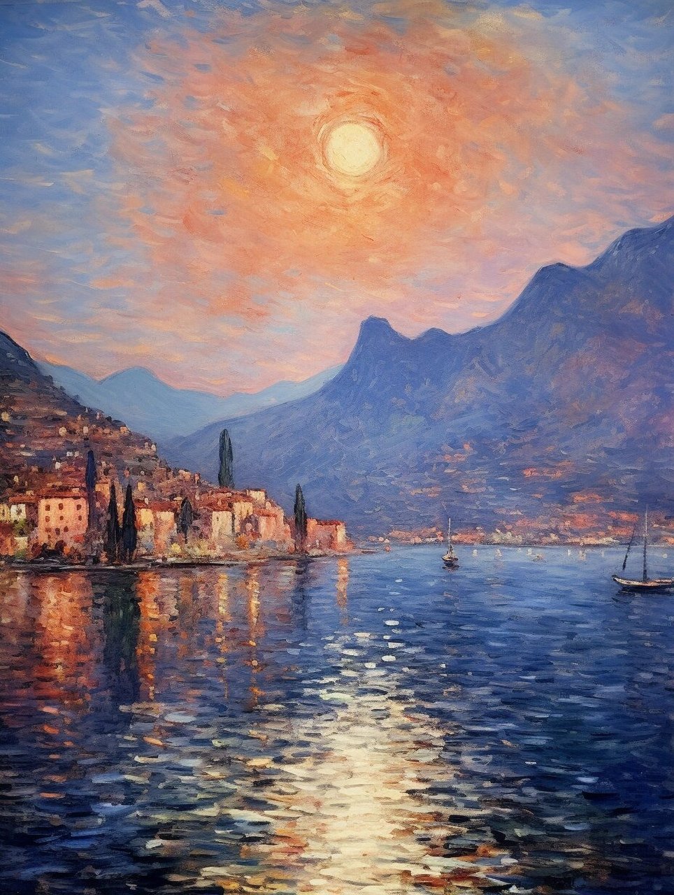 莫奈claude monet风 油画—月夜·光影  在艺术的历史长河中,克劳德