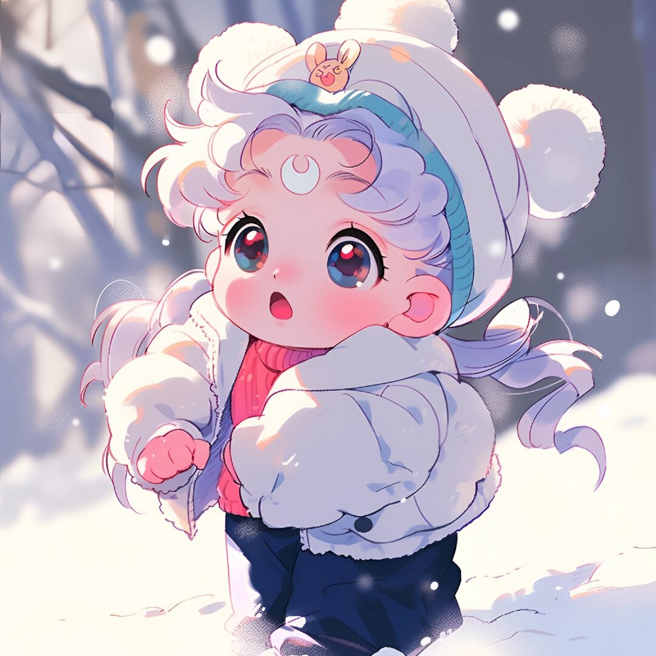 美少女冬季 q 版  美少女战士冬季q版插画是相当受欢迎的主题,它们