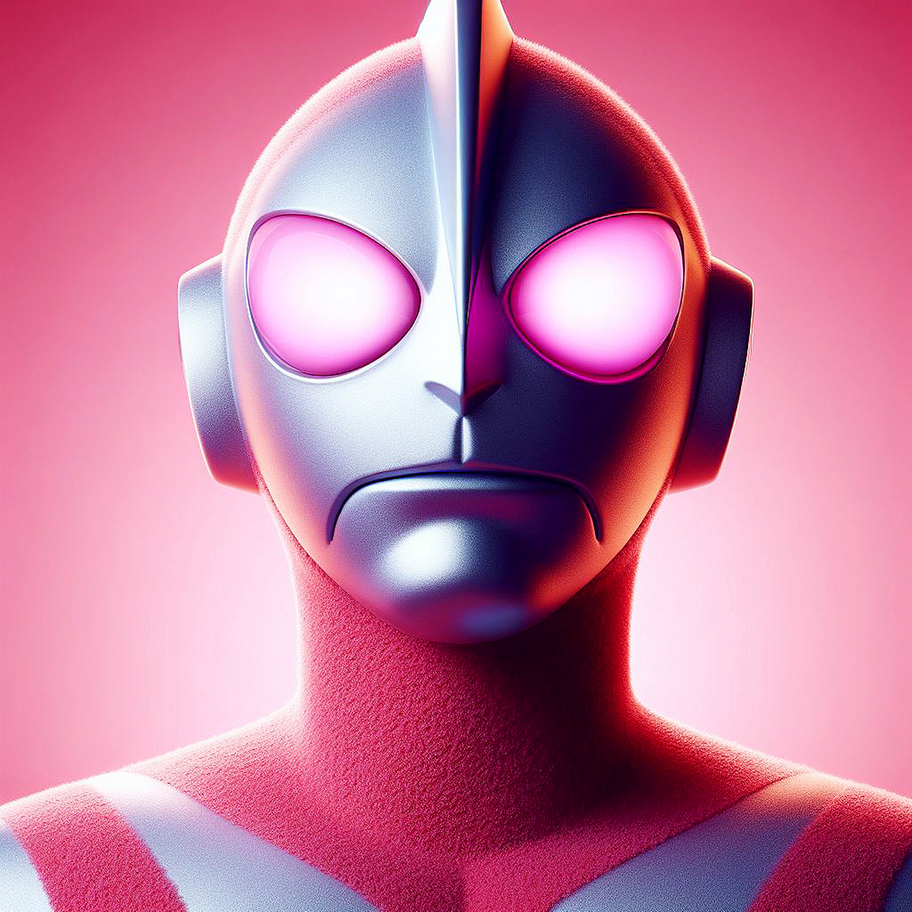 最靓头像壁纸征集赛# #奥特曼# ai生成的粉色奥特曼非常有趣!